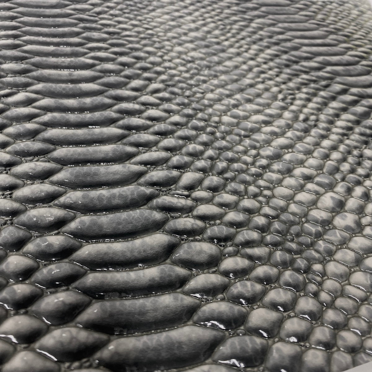 Culebra Patent 3D Embossed Snake Skin Vinyl Fabric
