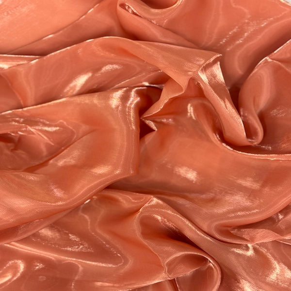 Crystalized Reflective Liquid Faux Silk Chiffon Fabric