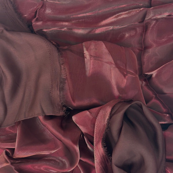 Crystalized Reflective Liquid Faux Silk Chiffon Fabric