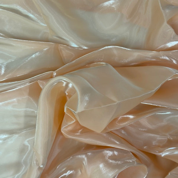 Crystalized Reflective Liquid Faux Silk Chiffon Fabric