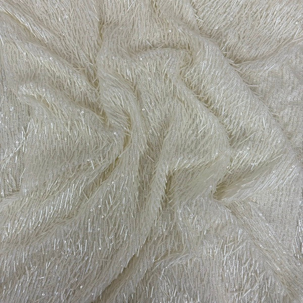 French Fringe Stretch Sequins Fabric