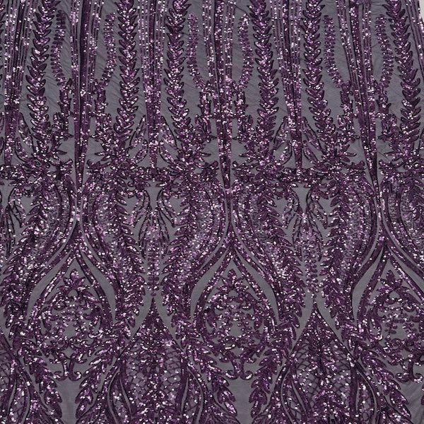 Anault Damask Stretch Sequins Fabric