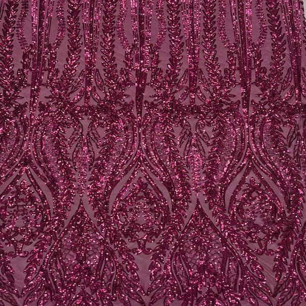 Anault Damask Stretch Sequins Fabric