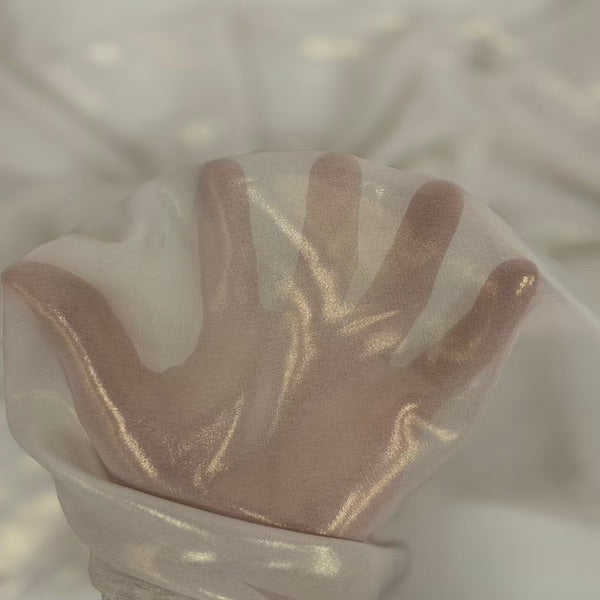 Metallic Liquid Reflective Foil Chiffon Fabric