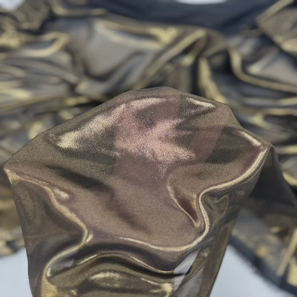 Metallic Liquid Reflective Foil Chiffon Fabric