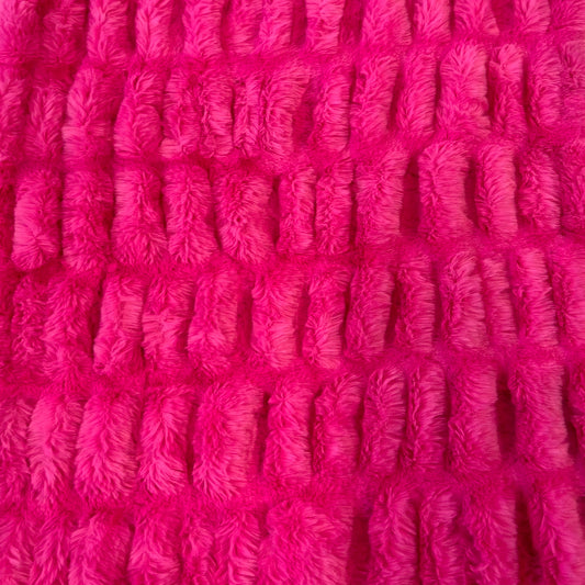 Ruched Chinchilla Stretch Faux Fur Fabric