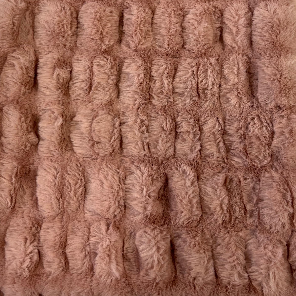 Ruched Chinchilla Stretch Faux Fur Fabric