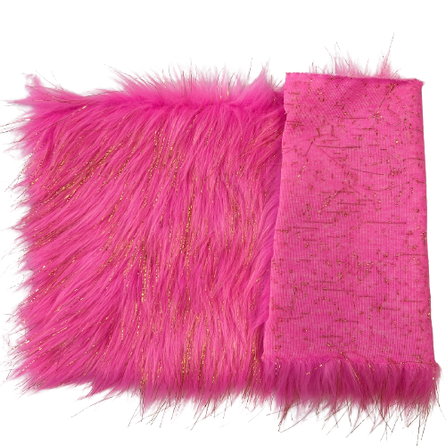 Tinsel Sparkle Glitter Long Pile Shaggy Faux Fur Fabric