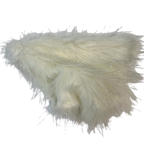 Tinsel Sparkle Glitter Long Pile Shaggy Faux Fur Fabric