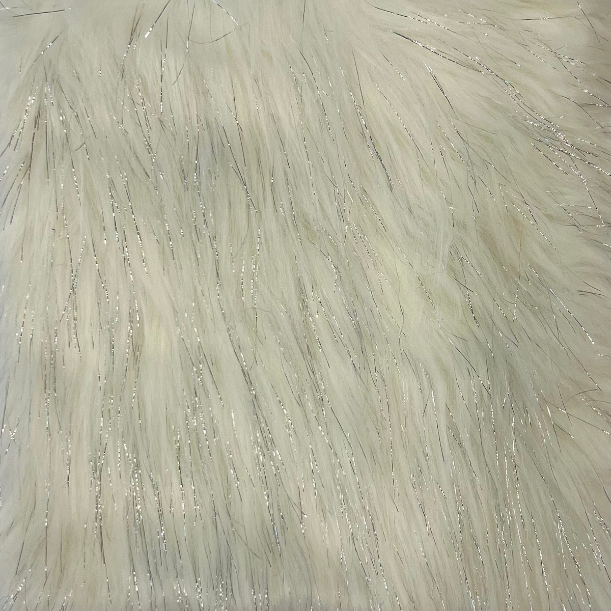 Tinsel Sparkle Glitter Long Pile Shaggy Faux Fur Fabric