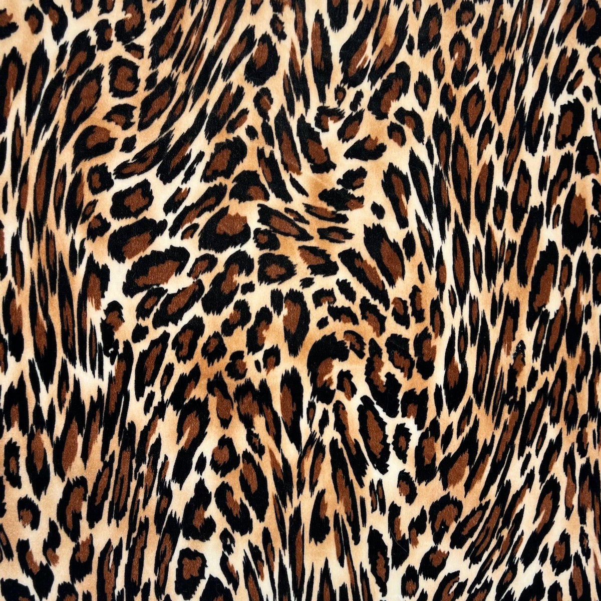 Leopard Print Stretch Velvet Fabric