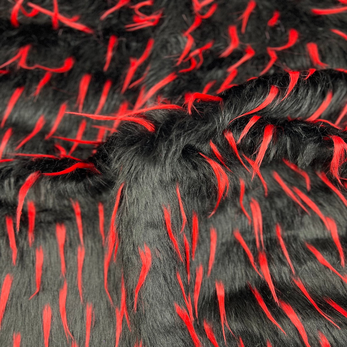 Two Tone Spike Shaggy Faux Fur Fabric