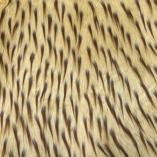 Two Tone Spike Shaggy Faux Fur Fabric