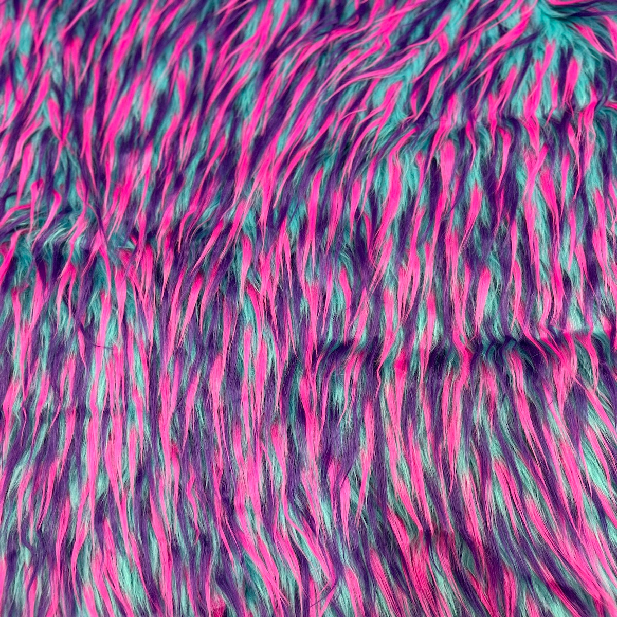 Three Spike Shaggy Faux Fur Fabric