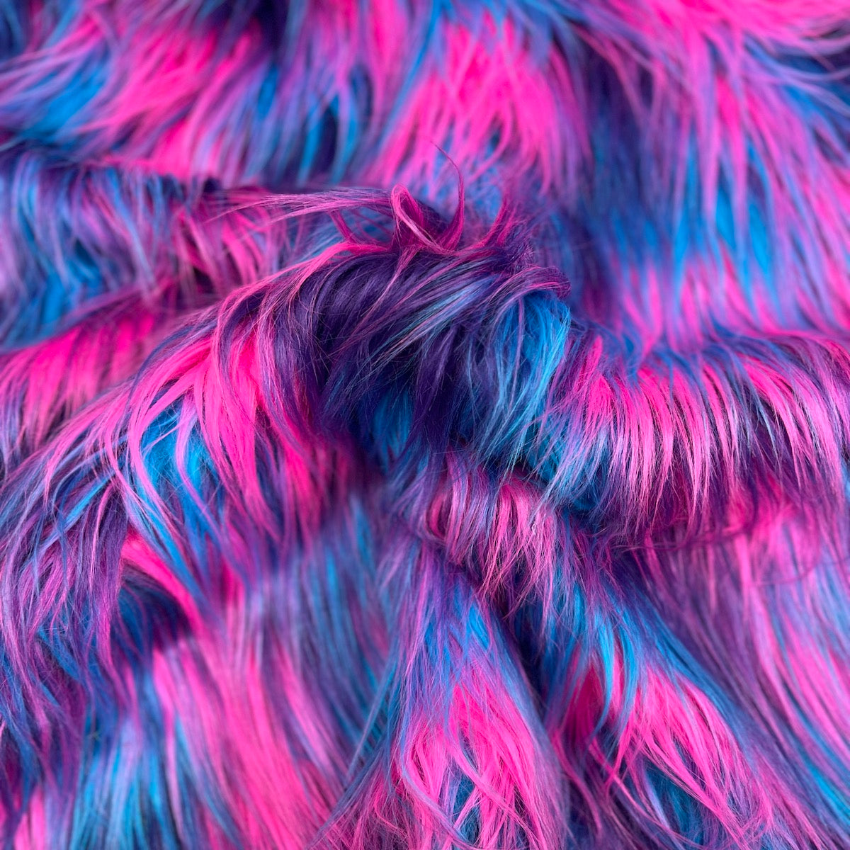 Three Tone Shaggy Faux Fur Fabric