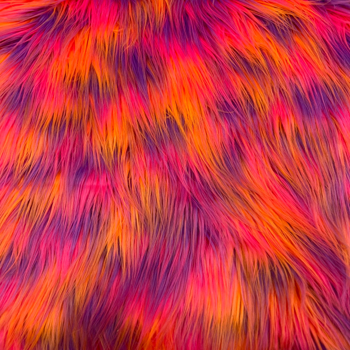 Three Tone Shaggy Faux Fur Fabric