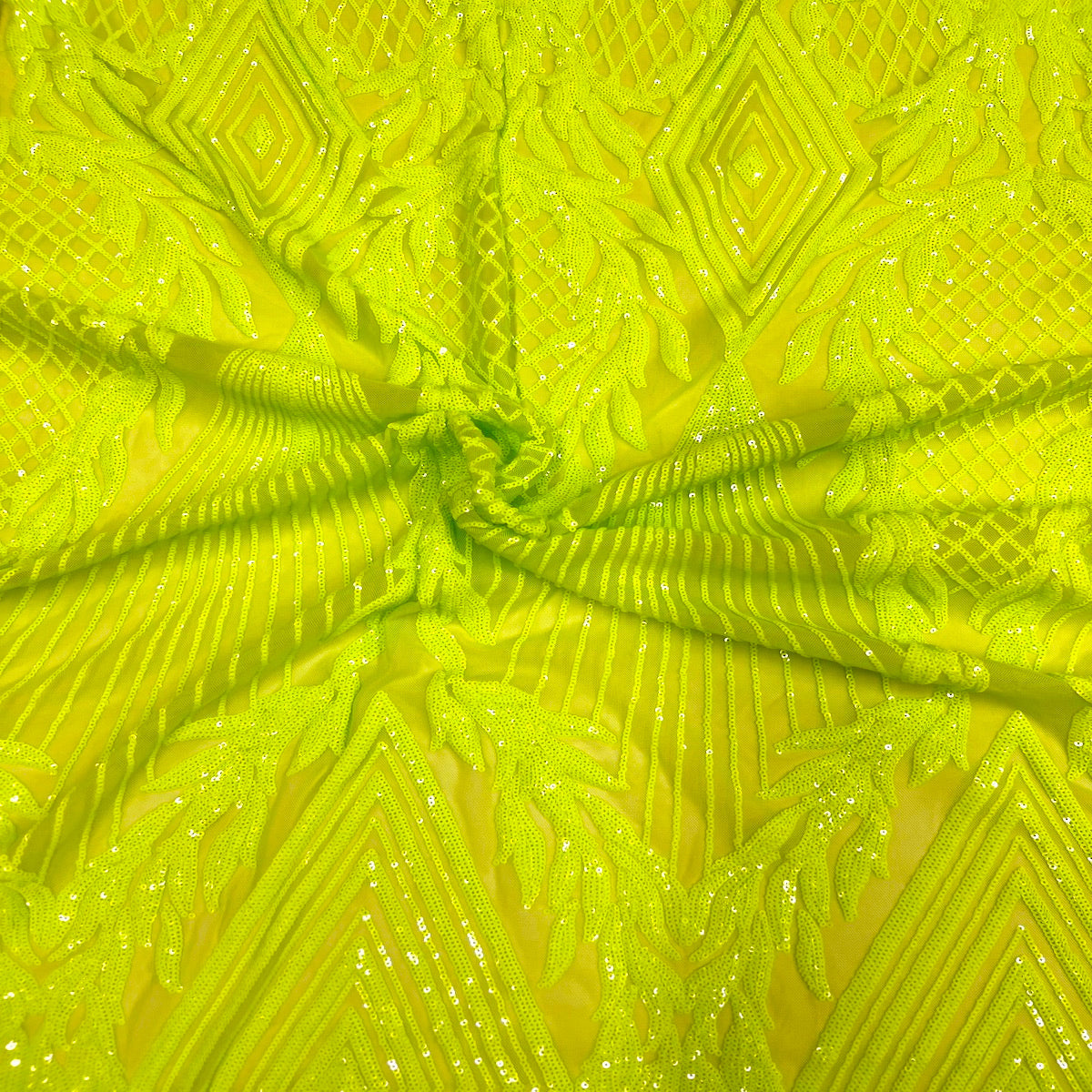 Alpica Geometric Stretch Sequins Fabric