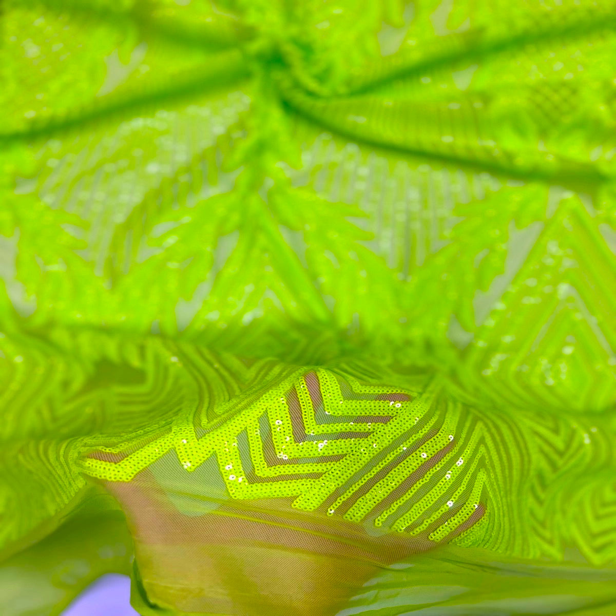 Alpica Geometric Stretch Sequins Fabric