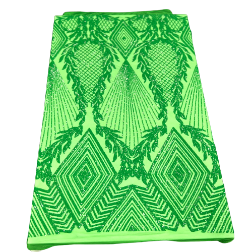 Alpica Geometric Stretch Sequins Fabric