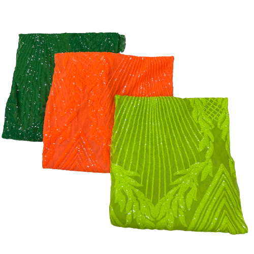 Alpica Geometric Stretch Sequins Fabric