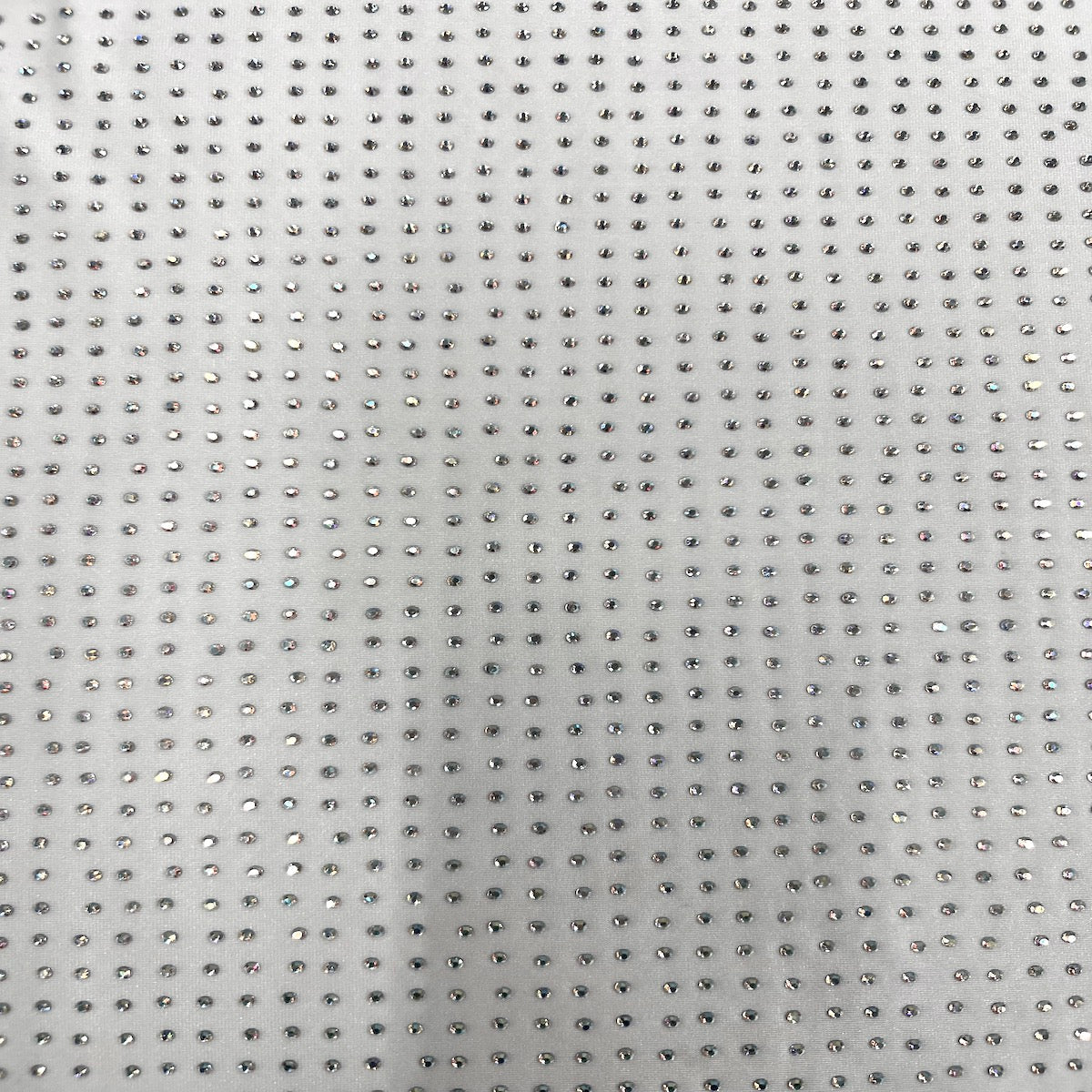 Iridescent AB Rhinestone Spandex Fabric