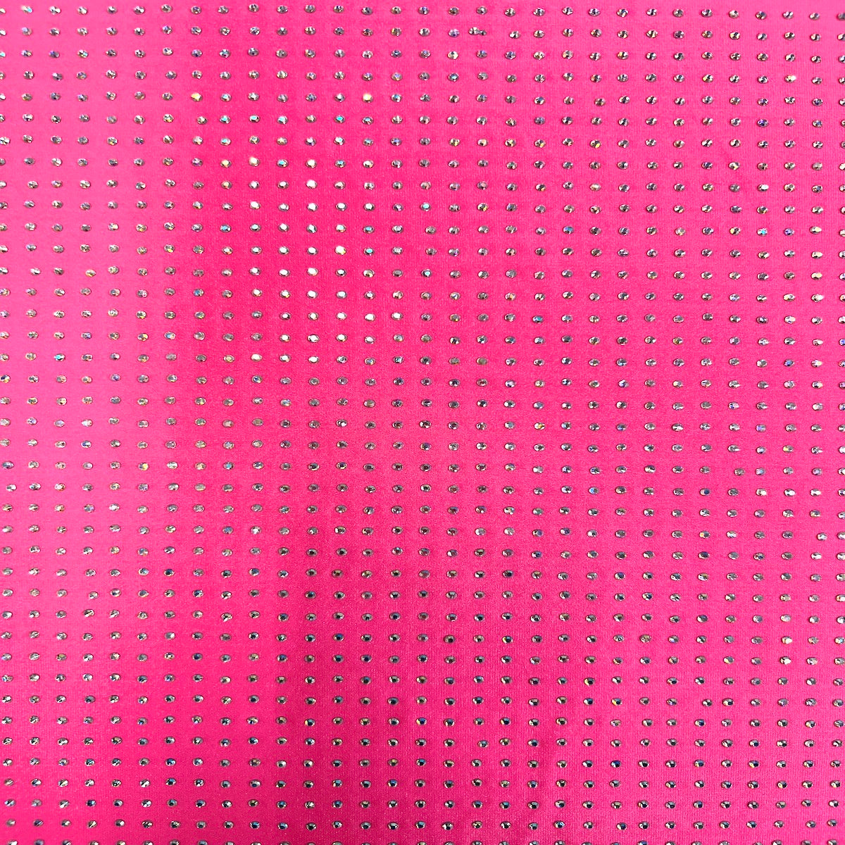 Iridescent AB Rhinestone Spandex Fabric