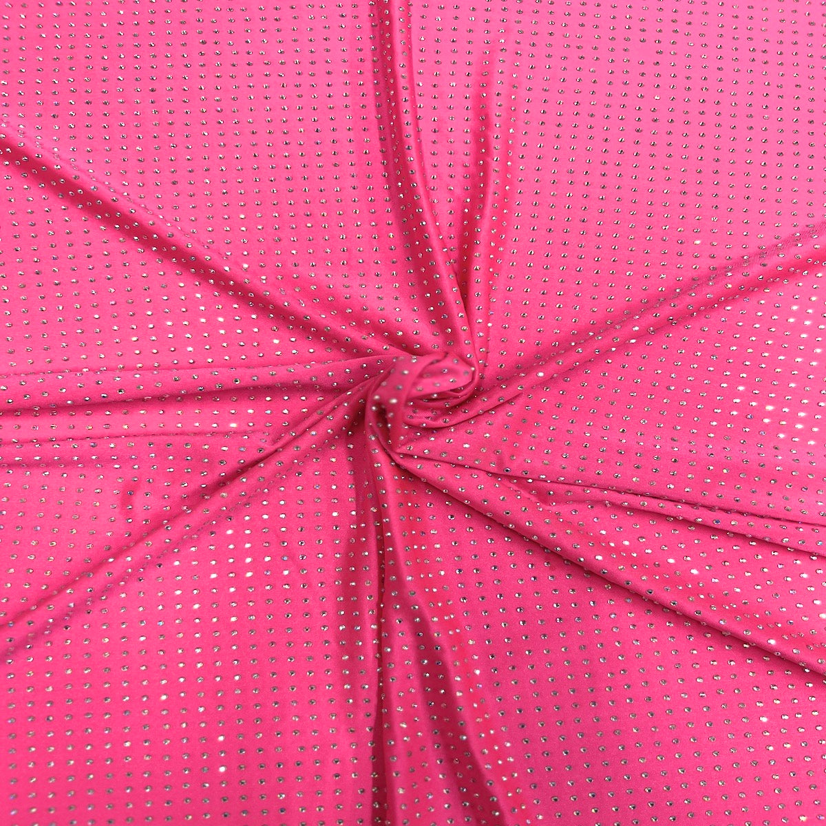 Iridescent AB Rhinestone Spandex Fabric