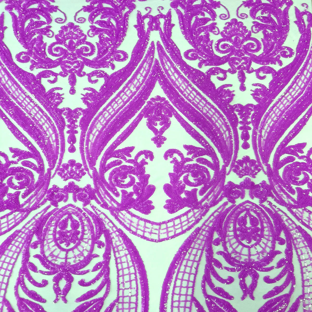 Catina Damask Stretch Sequins Fabric