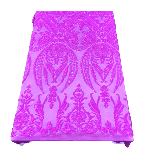 Catina Damask Stretch Sequins Fabric