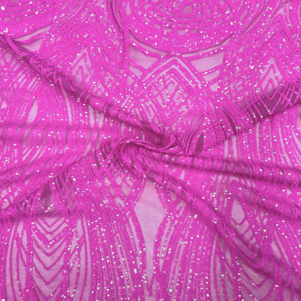 Selena Wave Stretch Sequins Fabric