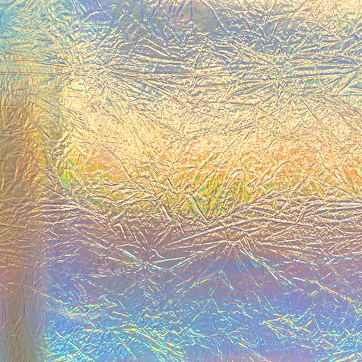 Crushed Distressed Foil Chrome Mirror Reflective Vinyl Fabric