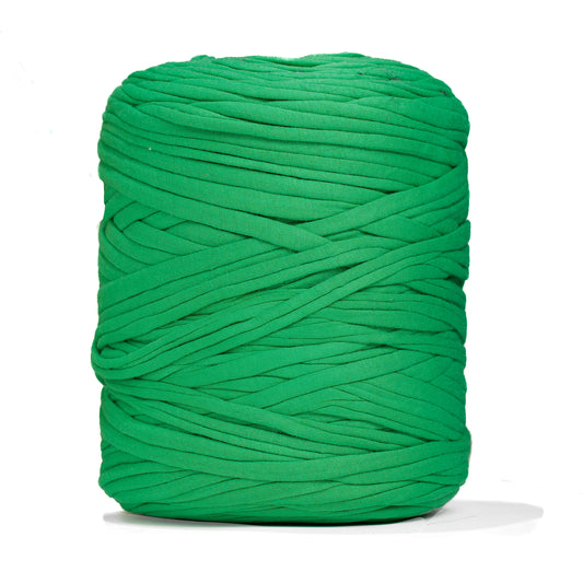 Recycled T-Shirt Fabric Yarn - Irish Green Color