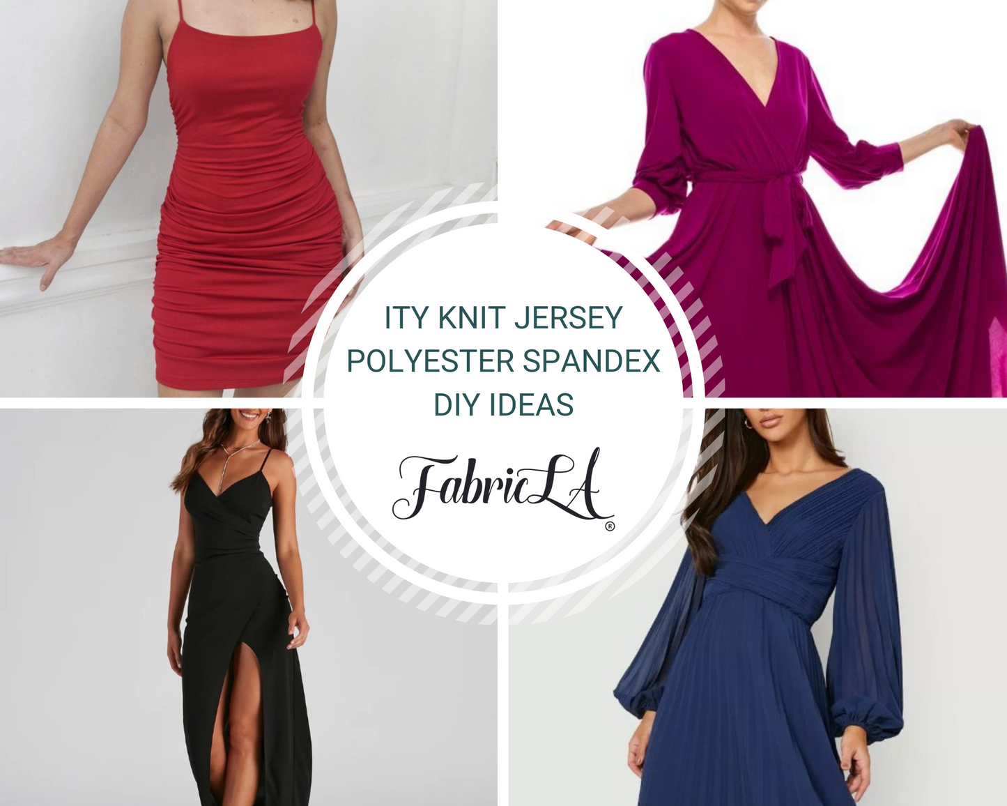 ITY Polyester Spandex Fabric | Charcoal