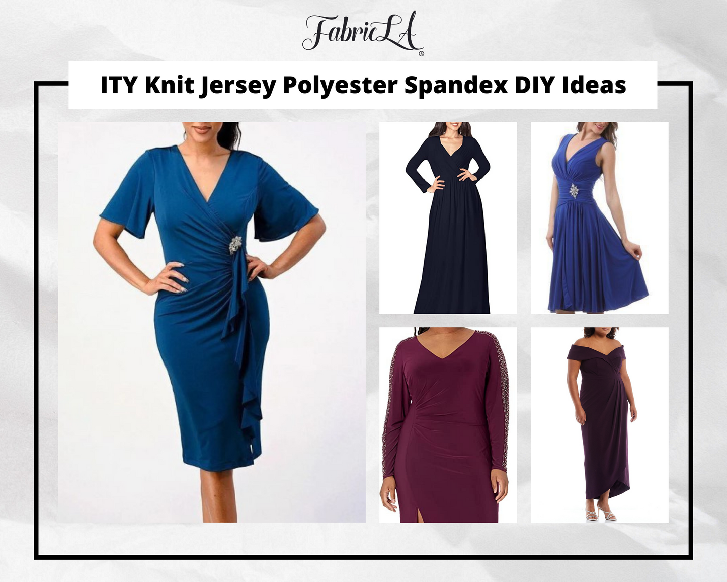 ITY Polyester Spandex Fabric | Charcoal