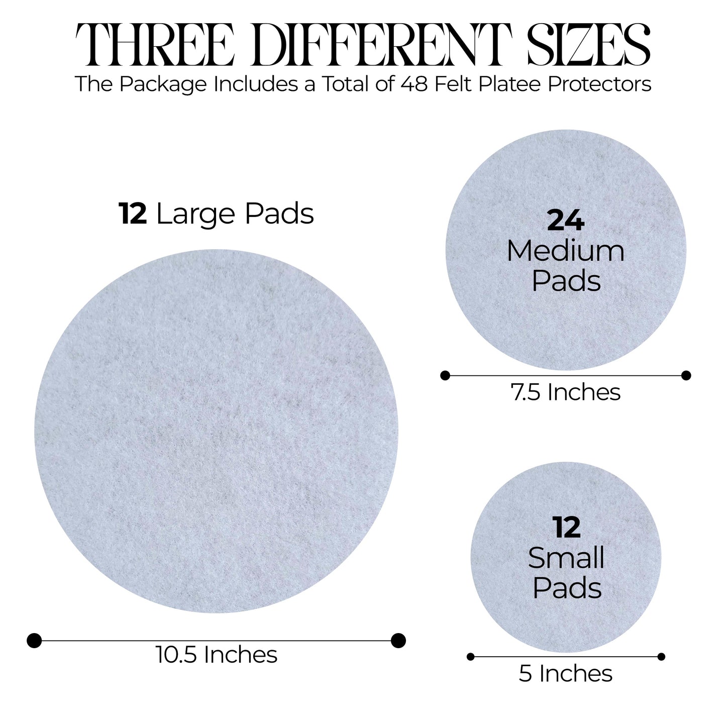 Felt Plate Dividers – Set of 48 (3 Sizes) | FabricLA