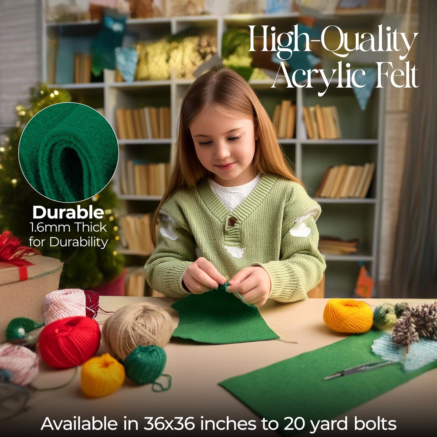 FabricLA Brown Acrylic Felt Fabric - Rich, Durable, and Ideal for Versatile Crafting and Home Decor