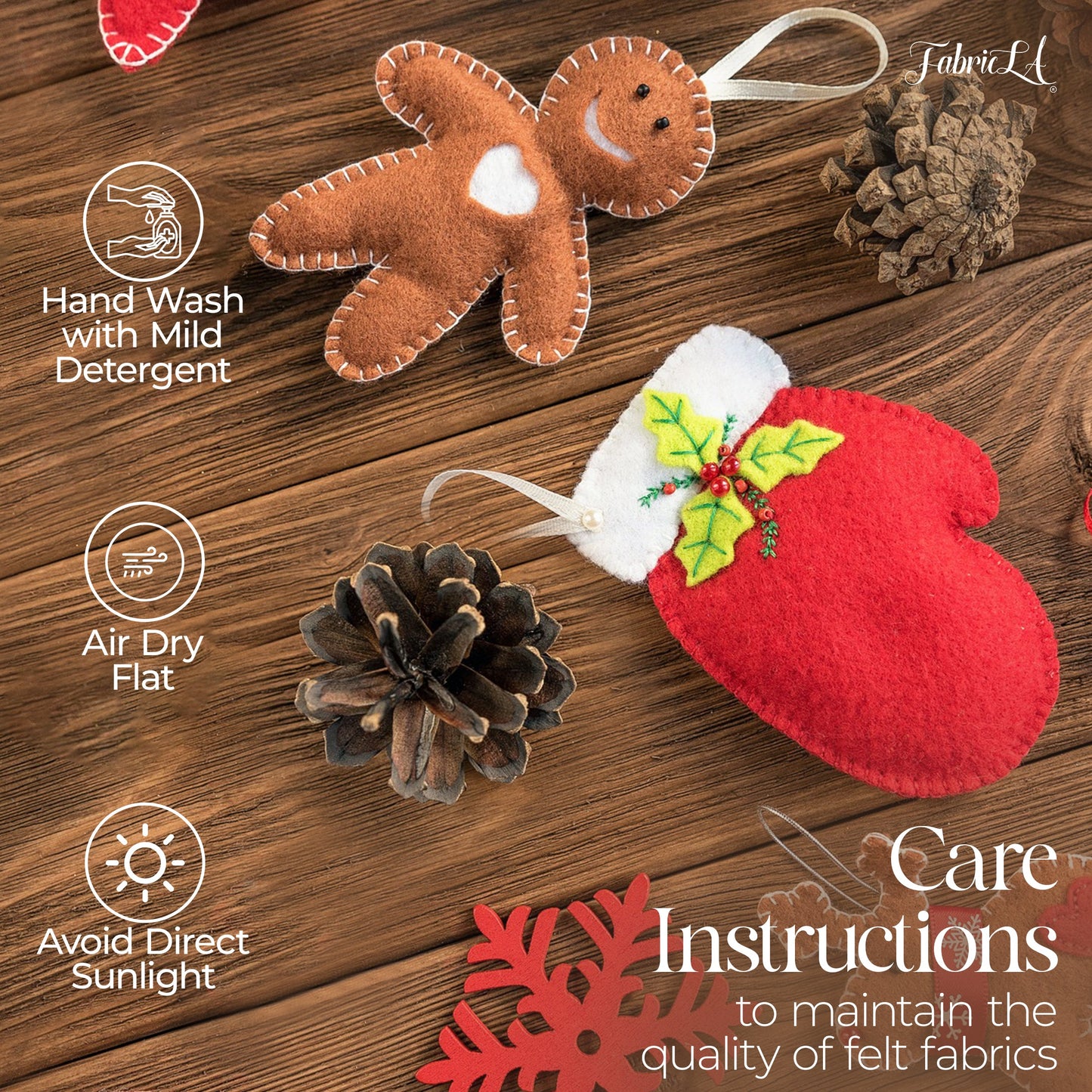 FabricLA Premium Acrylic Felt Fabric - Versatile 72" Wide, 1.6mm Thick Material for Crafts, Decor, and More | Camel