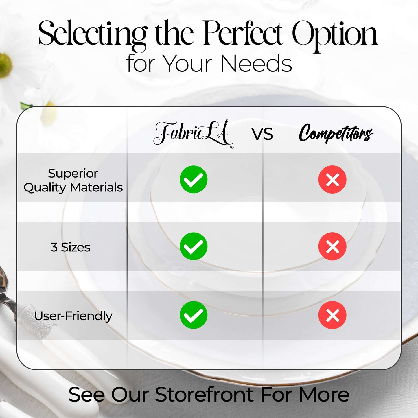 Felt Plate Dividers – Set of 48 (3 Sizes) | FabricLA