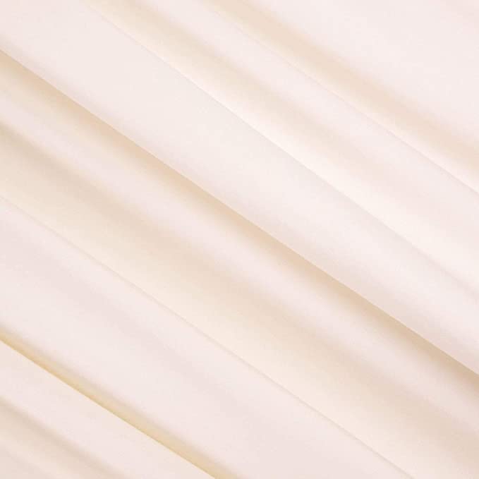 Ivory Rayon Spandex Jersey Knit Fabric – 60" Wide, 240 GSM | 4-Way Stretch by the Yard | FabricLA