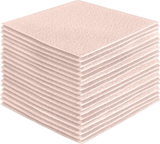 FabricLA Acrylic Felt Craft Sheet Packs – Ivory | Soft 100% Acrylic Felt Sheets for DIY & Crafts