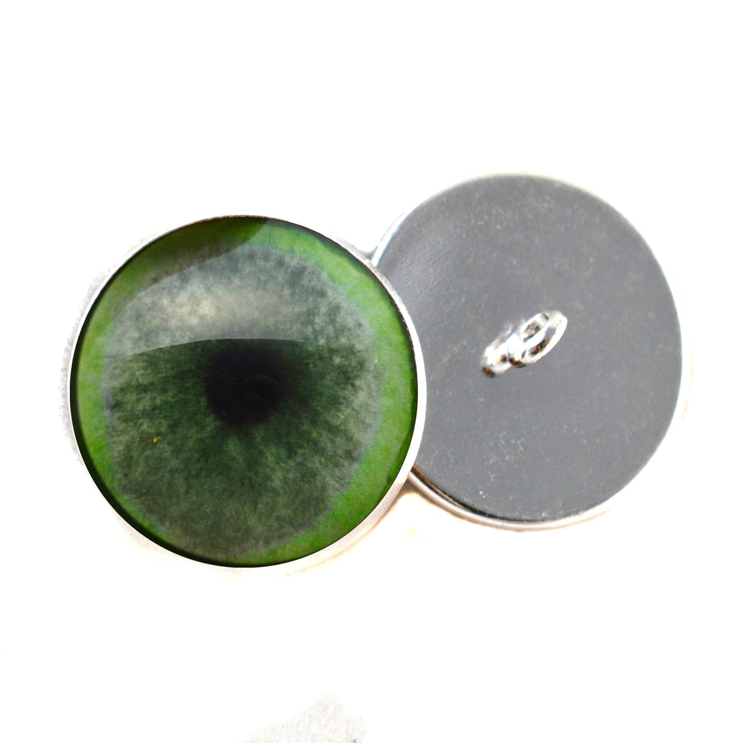 Jade Green Jaguar Inspired Sew-On Button Glass Eyes