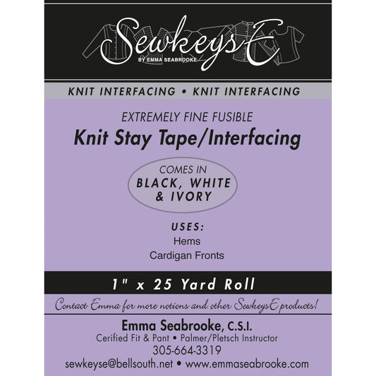 SewkeysE Knit Stay Tape/Interfacing - 1" x 25yds