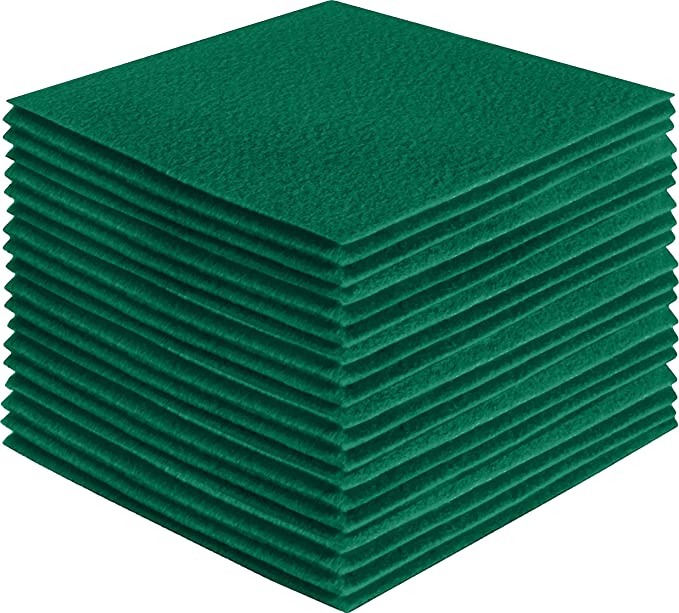 FabricLA Acrylic Felt Craft Sheet Packs – Kelly Green | Soft 100% Acrylic Felt Sheets for DIY & Crafts