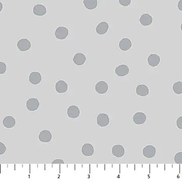 Large Dots Gray Pigment Dewfall Cotton 44"/45" Fabric Per Yard