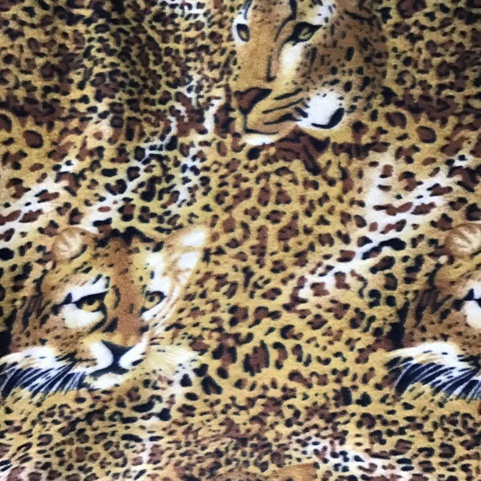 Leopard Print Fleece Fabric