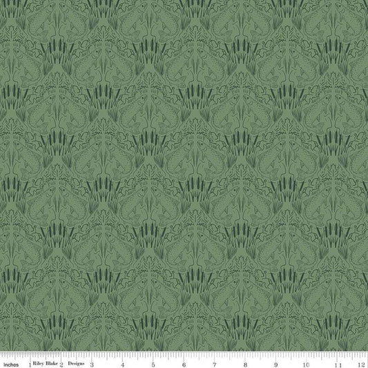Let's Wander First Catch Sage Cotton 43"/44" Fabric Per Yard