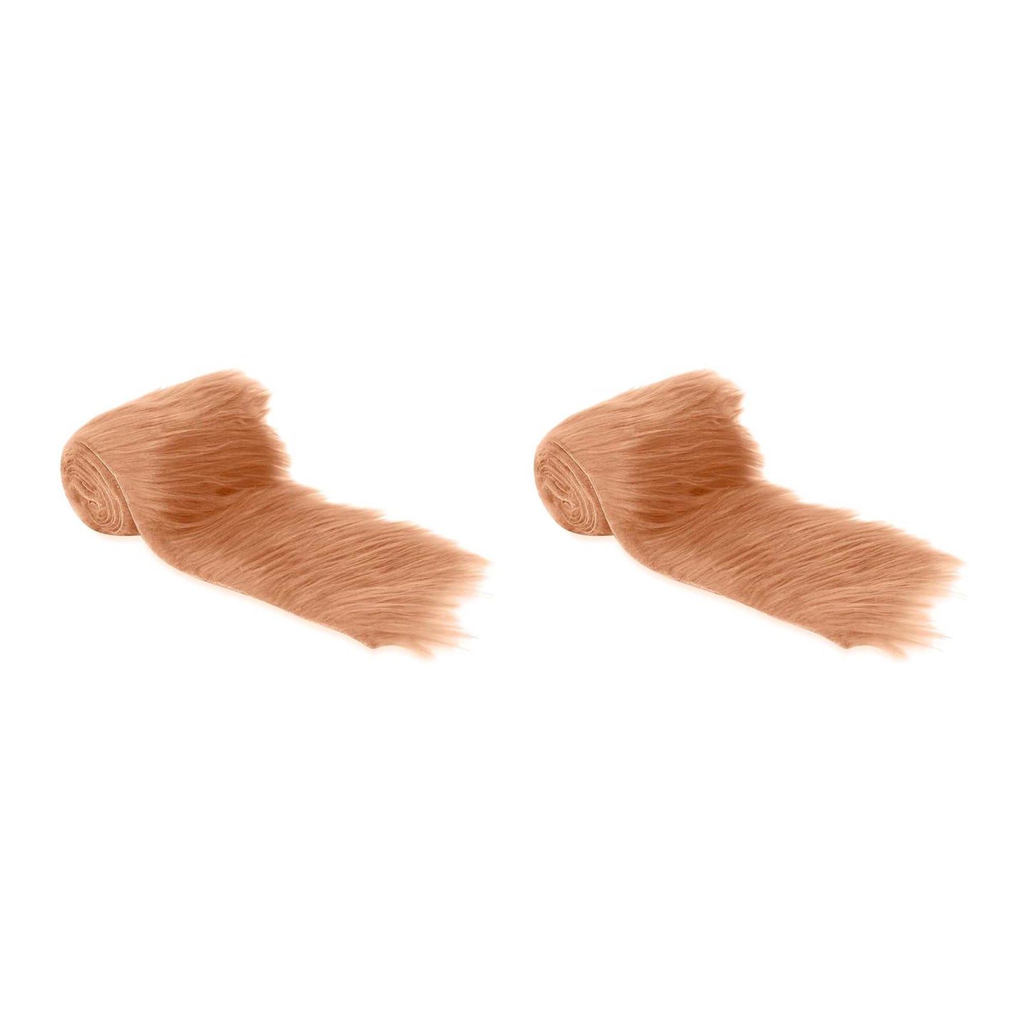 FabricLA Mohair Shaggy Faux Fur Fabric - Pre Cut Strips | Trim Ribbon | DIY Craft, Hobby, Costume, Decoration - Pack of 2