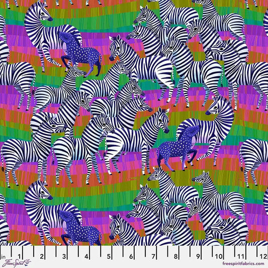 Love in the Grasslands Multi Cotton 44"/45" Fabric Per Yard