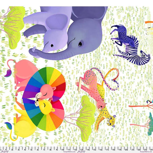 Love in the Wild Panel Cotton 44"/45" Fabric Per Yard