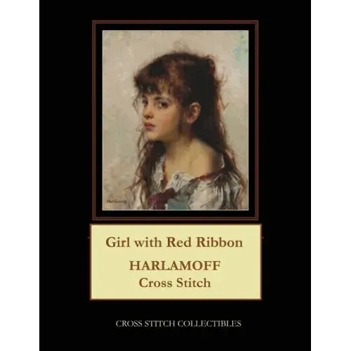 Girl with Red Ribbon: Harlamoff Cross Stitch Pattern